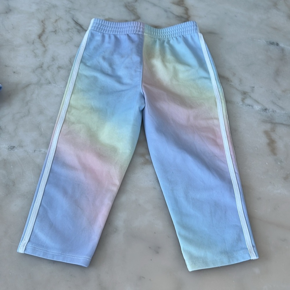 Adidas Sz 2 Toddler Girls 2-Pc Iridescent-Print Tricot Unicorn Pastel Tracksuit - Picture 14 of 16
